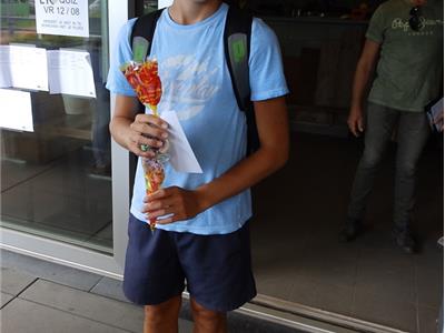 Enkel Jongens U16 3, tweede plaats Fransen Giovanni